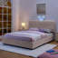 Lit rembourré en tissu avec lumière DEL et 4 tiroirs de rangement Boucle-1251111740-1251111738