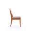 2 pièces de chaises de cuisine en bandes tissées en cuir - similicuir à double couture 18 po K / j, bois massif stable, chaise à l'allure moderne, côté salon contemporain