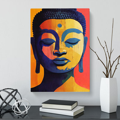 Buddha Palette Knife - Wrapped Canvas