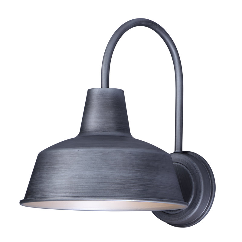 Luminaire de grange d'extérieur Alexandrina, Zinc patiné, H 13,25 po x l 10,25 po x p 13 po