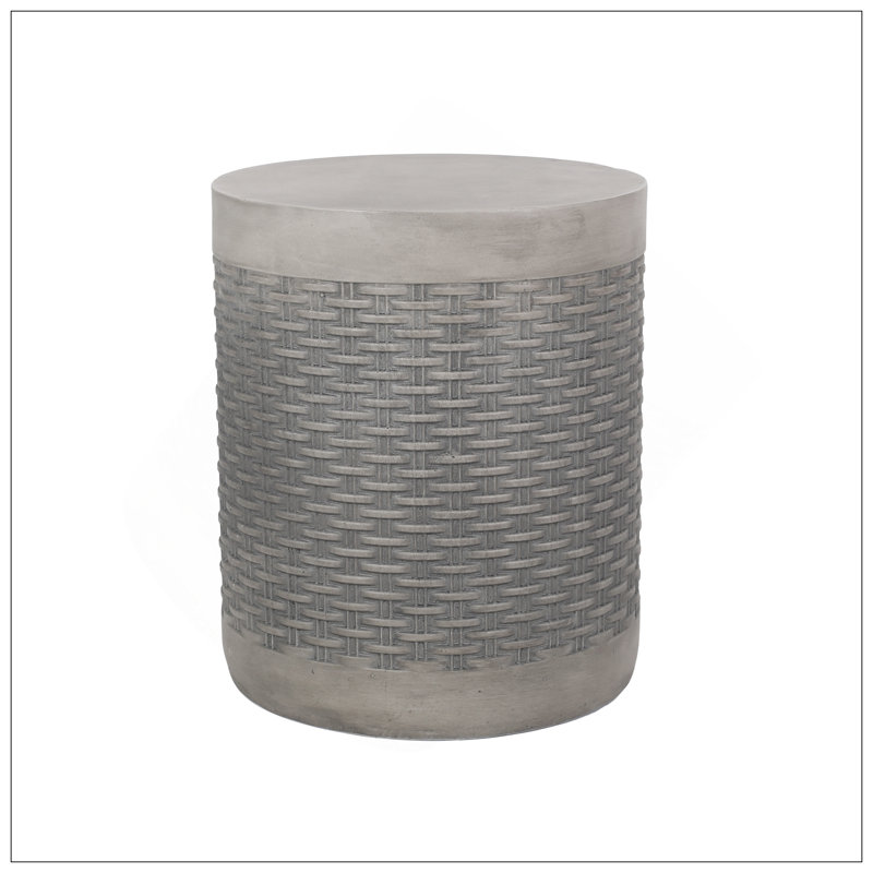 Table d'appoint d'extérieur ronde en béton