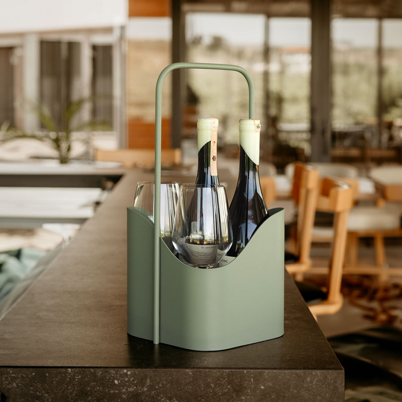 Organisateur de vin et verre Verser, Vert