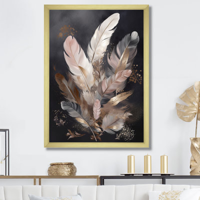 Plume d'or Rositza Wanderlust VII sur toile