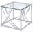 Chrome Square Glass Top End Table