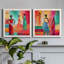 Strikse A Pose I - Ensemble de 2 peintures sur toile encadrées-423168371-423168375