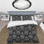 Ensemble de housse de couette traditionnel noir à imprimé damassé Glamour IV - traditionnel-109146588