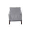 Chaise berçante gris acier avec dossier élégant au design rectangulaire