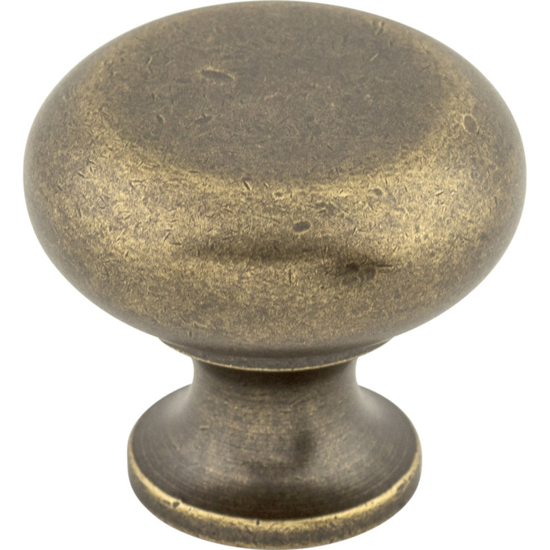 Flat Faced 1 1/4" Diameter Round Knob, German Bronze