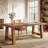 63" Solid Wood Computer Desk with Thick Top, Farmhouse Writing Desk for Home Office