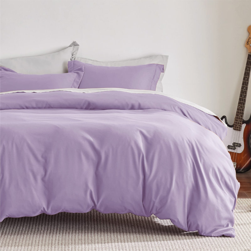 Bedsure Orchid Bloom Duvet Cover Full Size - Soft Double Brushed Bedding Set for Kids & Adults（Set of 3）, Orchid Bloom