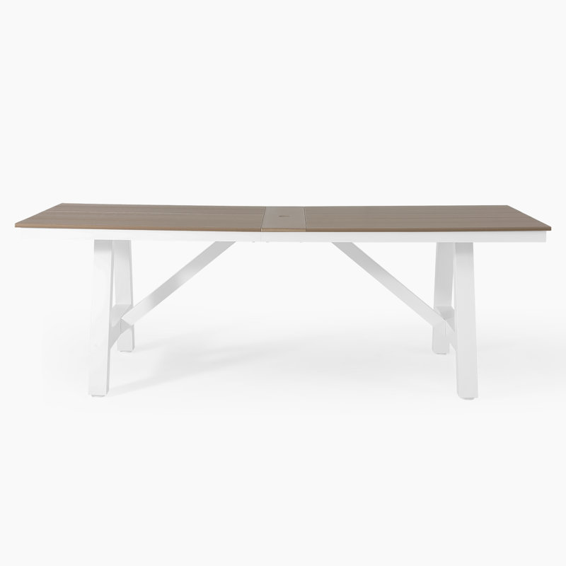 90" X 39" Rectangular Outdoor Dining Table, Light Brown