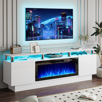 Alazik TV Stand with Electric Fireplace