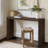 Finnegan Brown 54"W U-Shaped Console Table-868093405-895661658