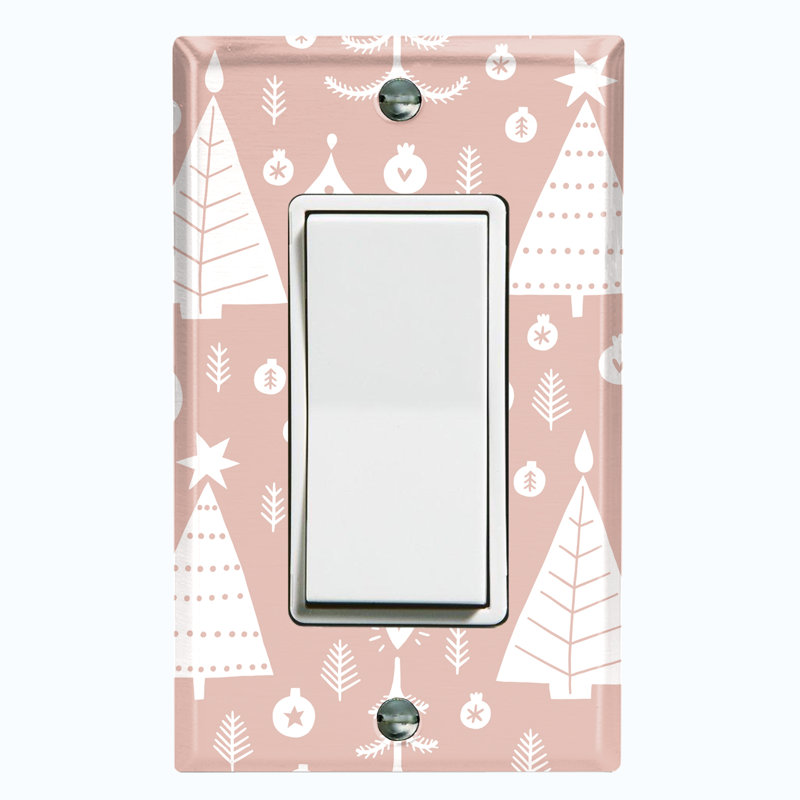 Patterned 1 - Gang Toggle Light Switch Standard Wall Plate
