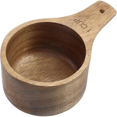 Natural Wooden Measuring Cups 1 Cup Kitchen Utensils For Baking Cooking