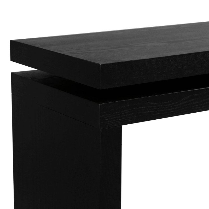 Console de ferme, table de vestibule en bois, table étroite pour le salon, Noir