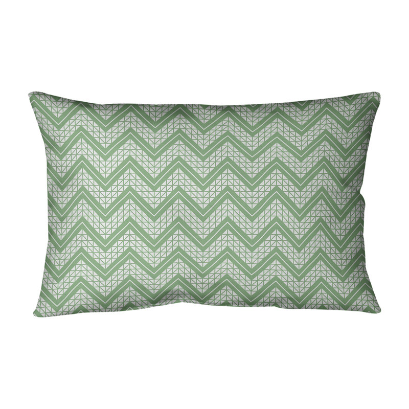 Coussin Rhonda Cheval, Polyester / Bourre en polyester, Vert / blanc