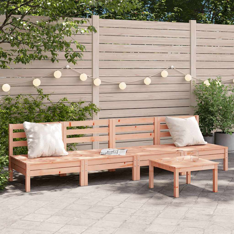 Noralee 63.5cm Wide Wood Patio Sofa, Brown, 4