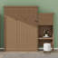 Grand lit escamotable avec persiennes et plusieurs tablettes de rangement-432610627