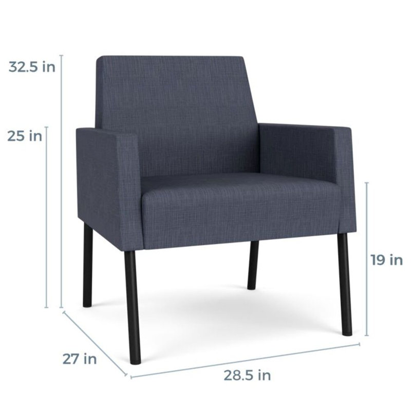 Fauteuil de réception Mystic, Noir, noir, noir, noir, Plot Line bleu marine