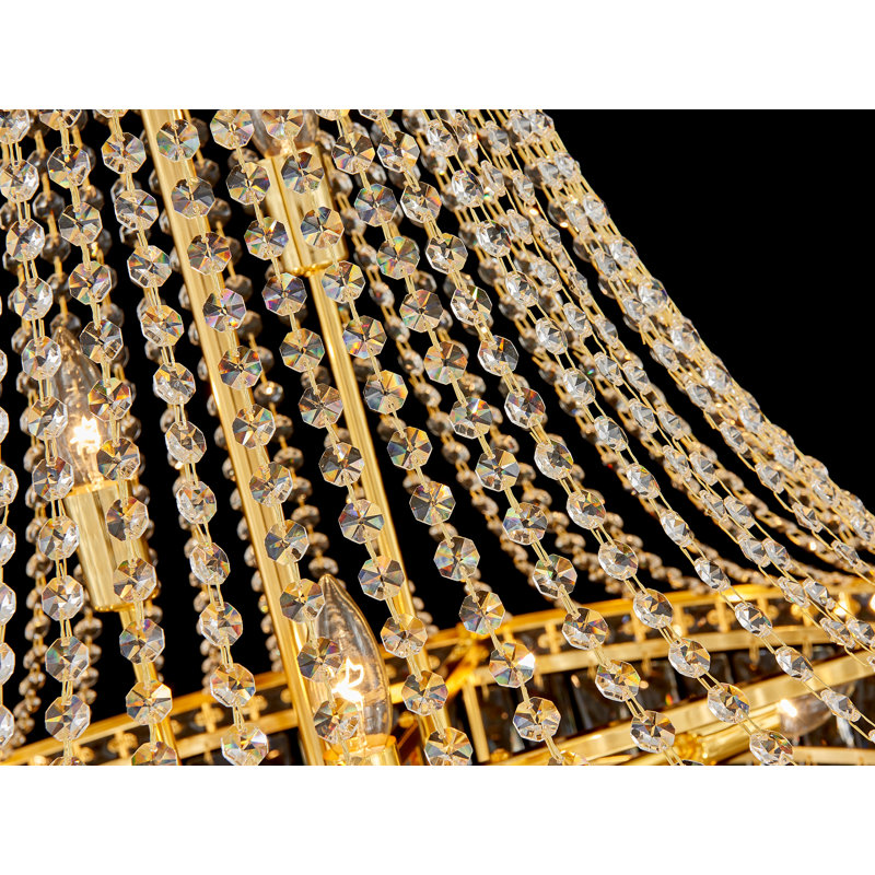 26 Light Empire Crystal Chandelier, 60.3" H x 30.7" W x 30.7" D