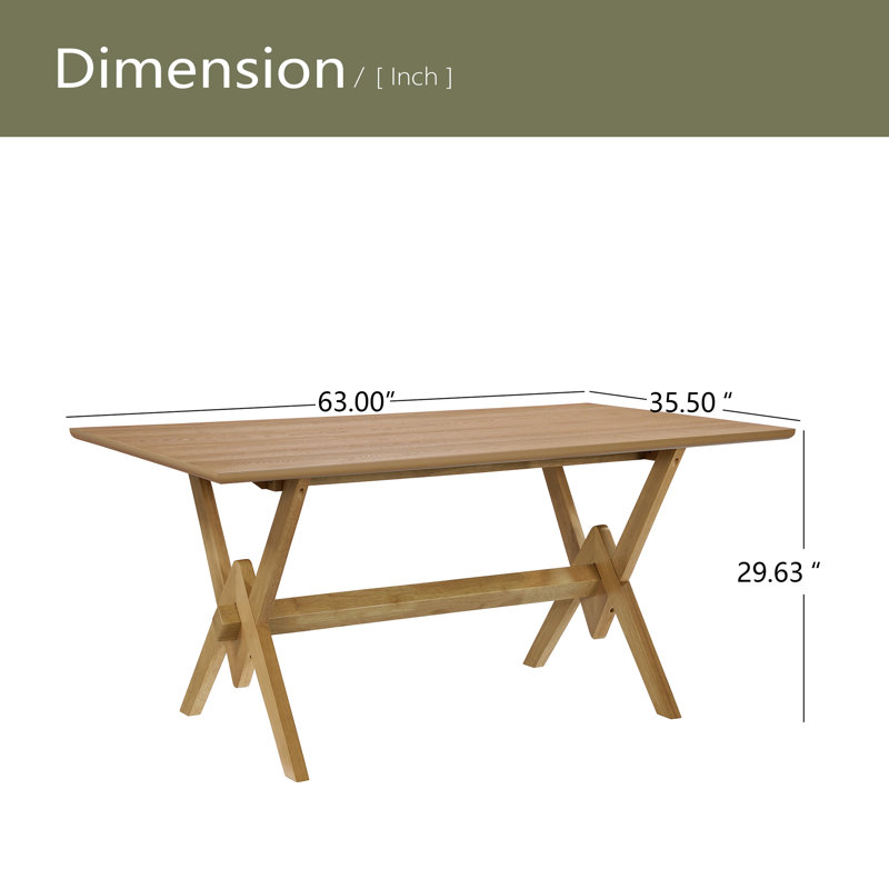 Table de salle à manger 63 ", Naturel