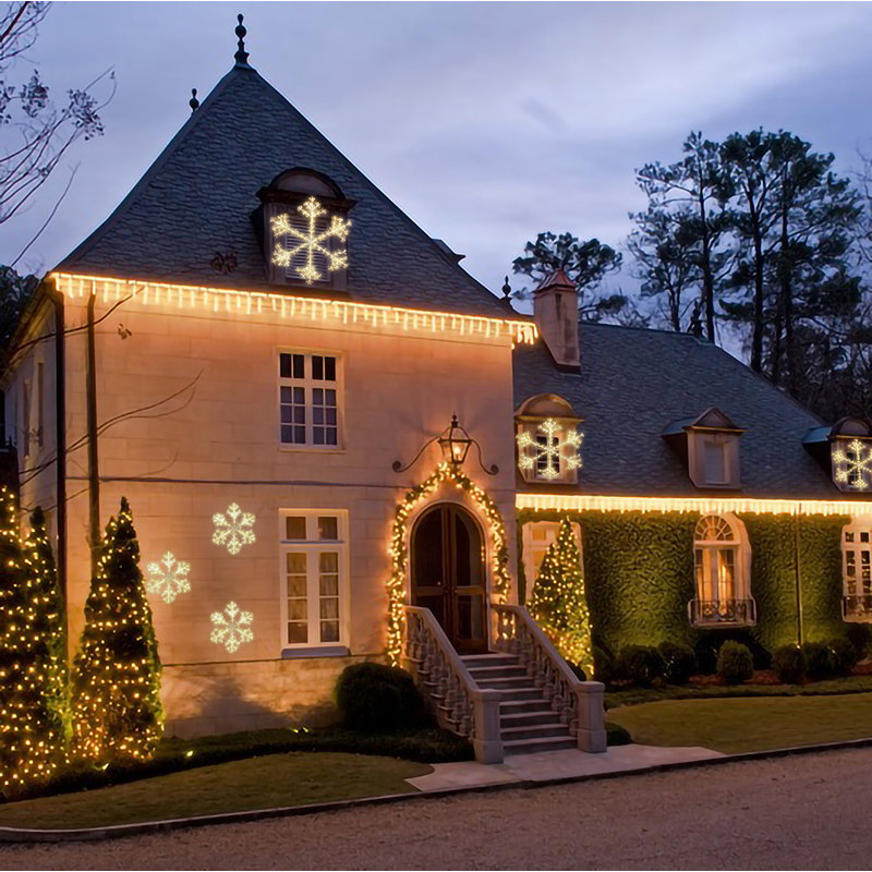 36" Warm White Sparkler Snowflake 660 LED Lighted Window Décor