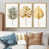 Toile avec cadre flottant or