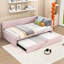 Lit de jour simple rembourré avec lit gigogne simple-528733616
