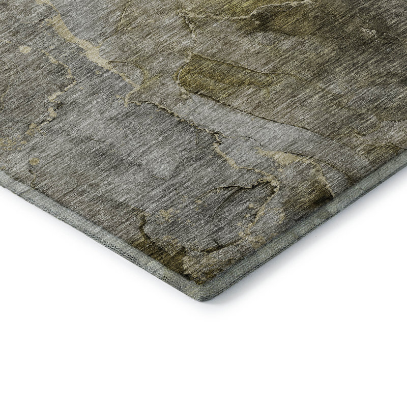Premium Machine Washable Prisco Taupe Rug, Rectangle 9' x 12'