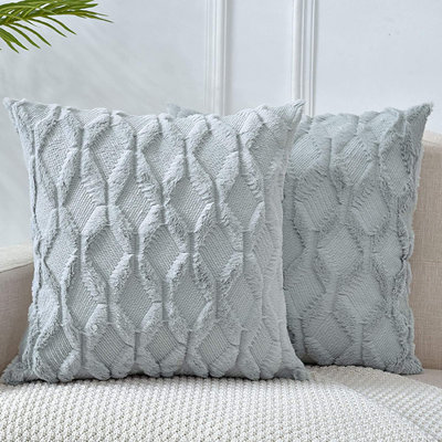 Set of 2 decorative square throw pillow covers size 18"x18"