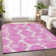 Premium Machine Washable Prisco Pink Rug