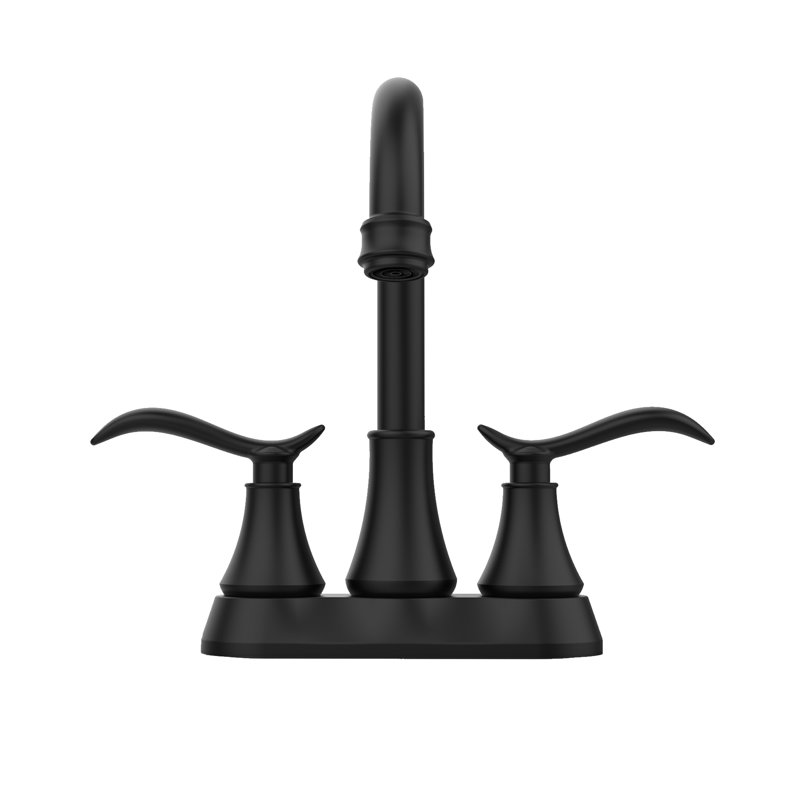 Robinet de salle de bain à deux poignées en acier inoxydable avec drain escamotable Topcraft