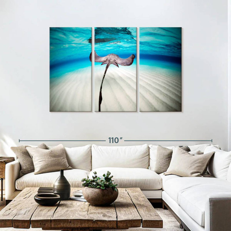 Brampt Stingray Underwater Scenery, 48" H x 74" W
