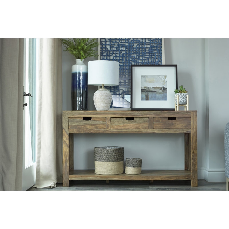 Edricka 55'' Solid Wood Console Table