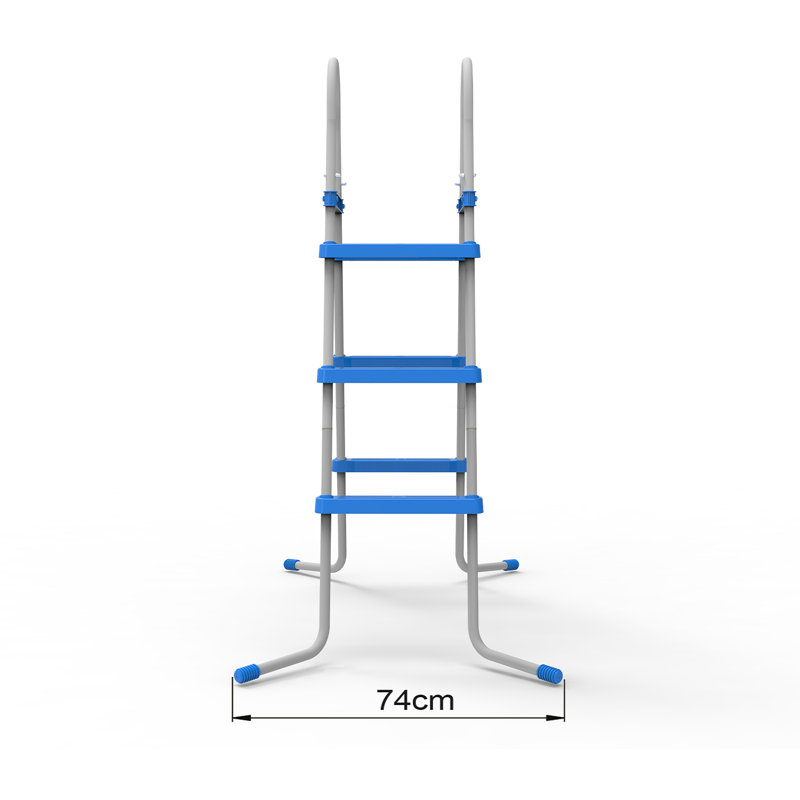 JLeisure 29R145 3 Step Outdoor Backyard Above Ground Swimming Pool Ladder