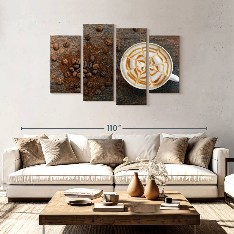 Yarlin Stylish Latte Coffee, 48" H x 75" W