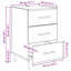 40cm W Manufactured Wood Bedside Table-1353566909