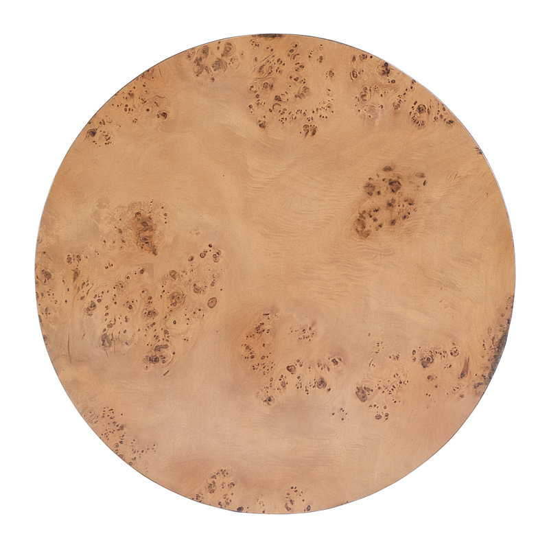 Billie Round Burl End Table, Brown
