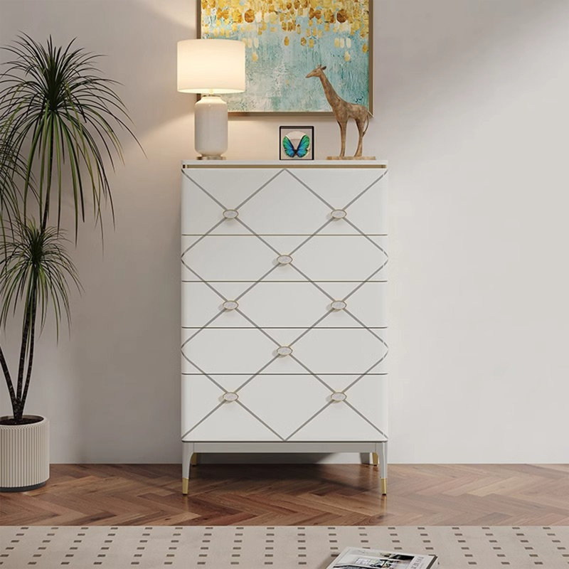 Light Luxury Style Shell Accent Chest