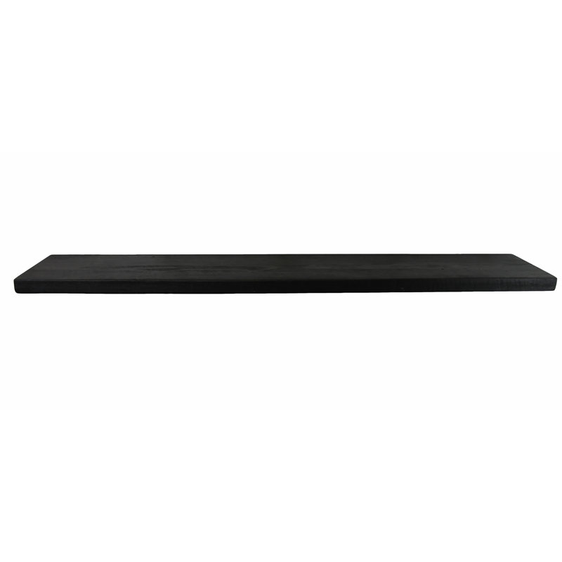 Tablette flottante en bois de pin massif, H 2 po x l 72 po x P 10 po, Noir