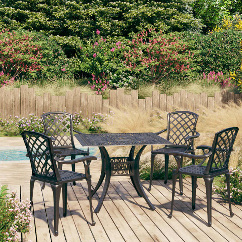 Ensemble repas 4 personnes Maubray, Noir