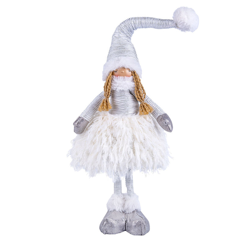 Natorian Decorative Doll,  Silver, Beige, White