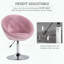 Tabouret d'appoint rond et pivotant avec hauteur réglable