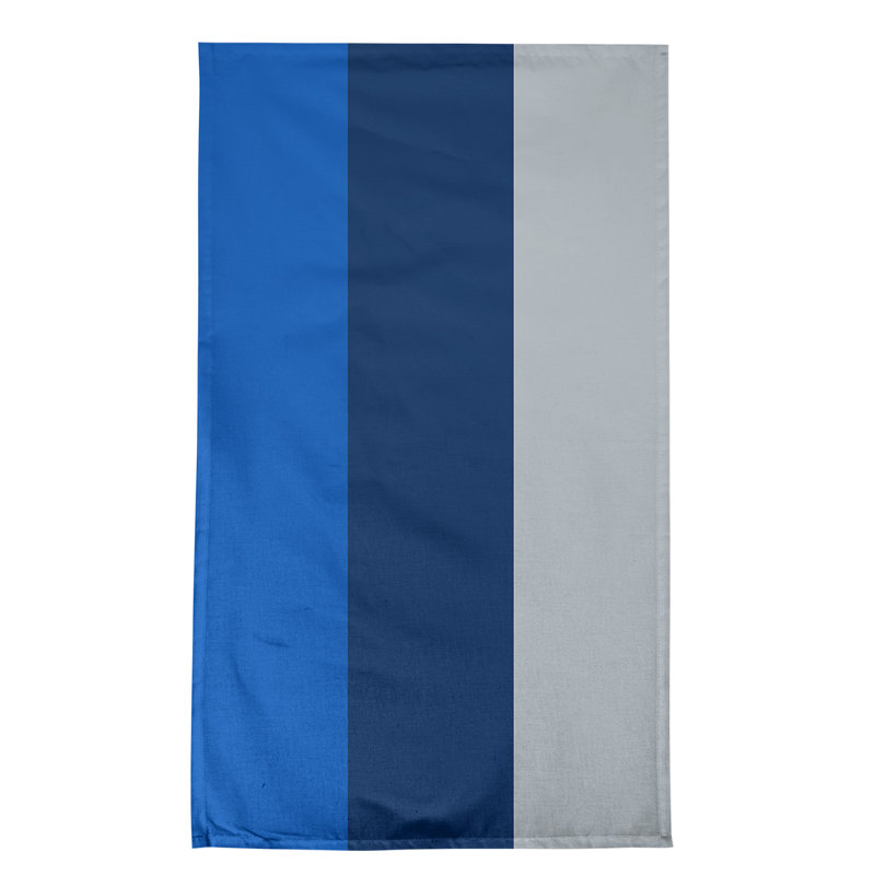 Serviette de thé basket Dallas, Bleu royal / bleu marine / argent, Coton