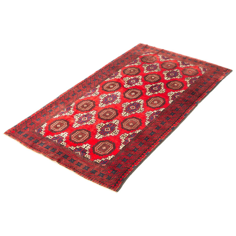 Tapis rouge Teimani 4 pi 2 po x 7 pi 4 po