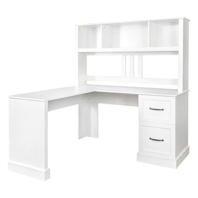 Computer Desk For Home Office, Plentiful Storage, 2 Shelf, 2 Large Drawers, Waterproof Top, Broad Study Area Office With Storage , Abundant Options, Smooth Surface, Work