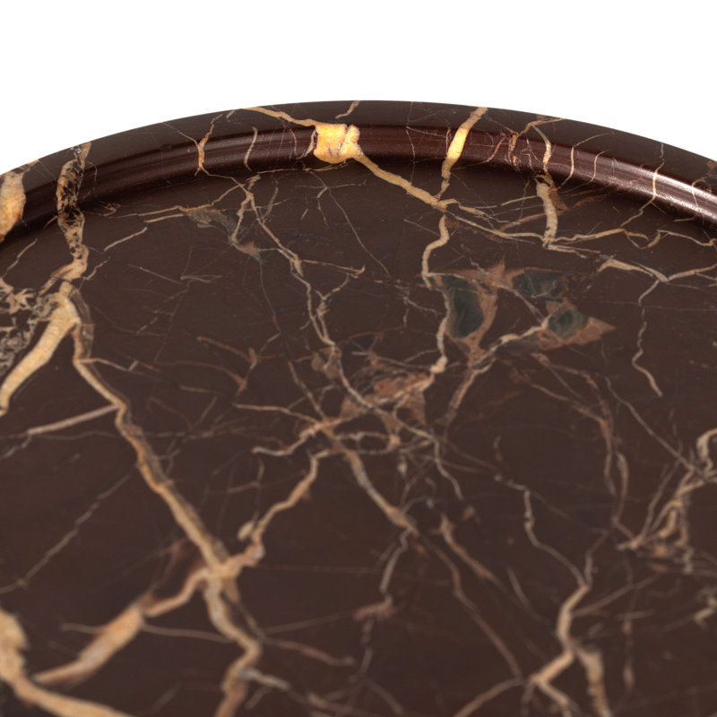 Viola Marble End Table, Merlot