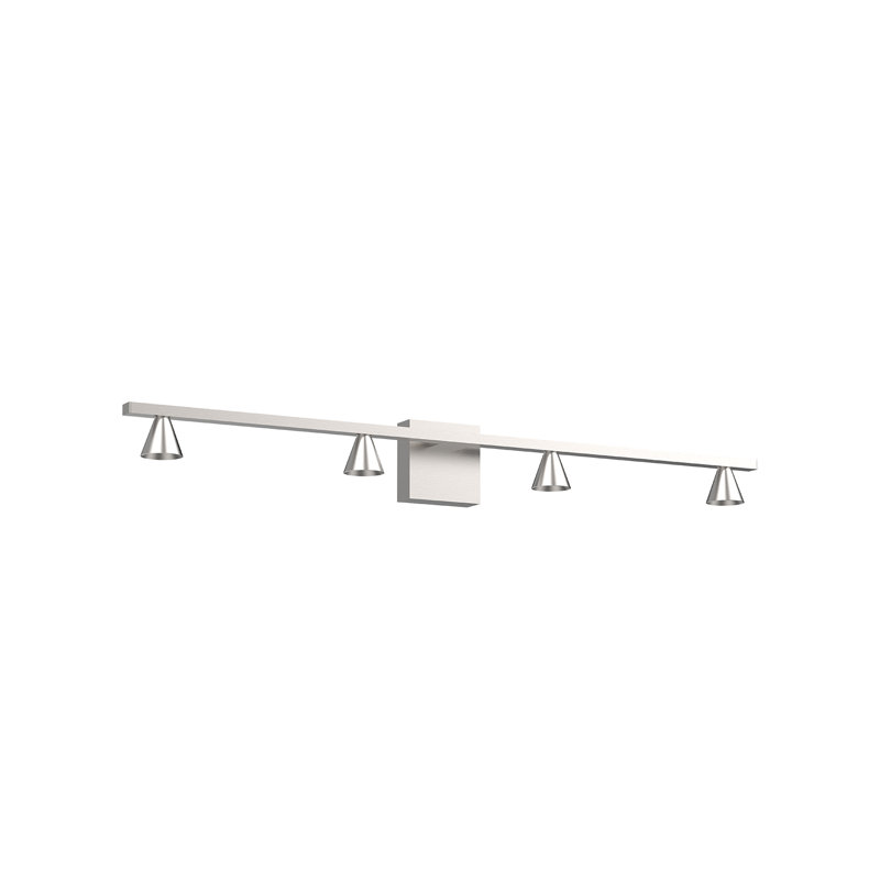 Éclairage de salle de bain 4 lumières DEL à intensité variable, Nickel brossé
