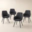  Modern Taylors Dark Grey Faux Leather Dining Chairs Set For Dining Room Furniture-1757801287